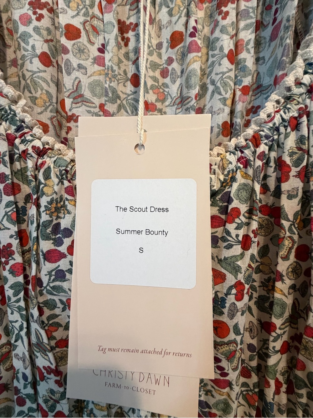 Christy Dawn Cream Maxi Dress with Red Floral Print - Picture 8 of 8